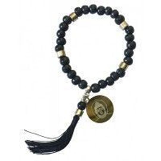Image sur Tikra Buddha  Holz schwarz mit 27 Perlen, elastisch 6cm