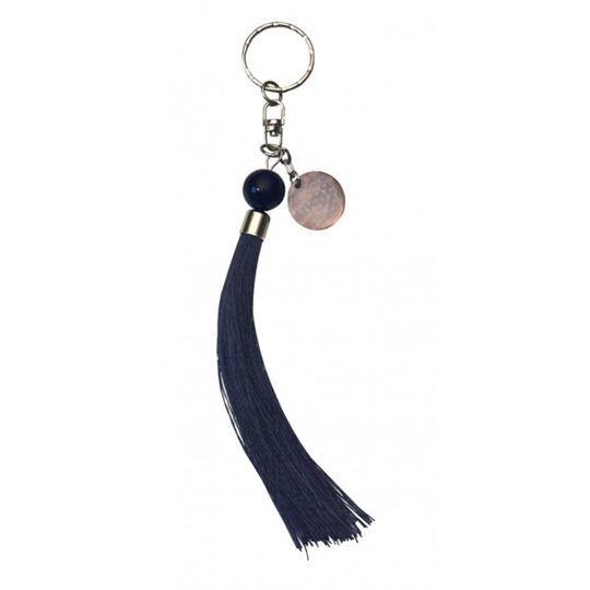 Image sur Schlüsselanhänger Blume des Lebens Nylon schwarz 18 cm