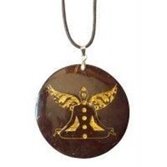 Image de Halskette Chakra Buddha Coconut gold lackiert 5cm