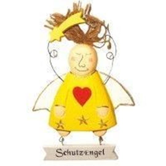 Image sur Schutz(b)engel Sternschnuppe Holz bunt 10x15cm