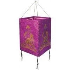 Bild von Lampion Buddha Papier lila 45cm