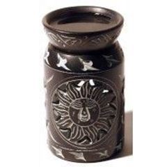 Immagine di Aromalampe Zylinder mit Sonne Black Stone 6x10cm