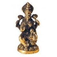 Image de Lakshmi sitzend Messing 3cm