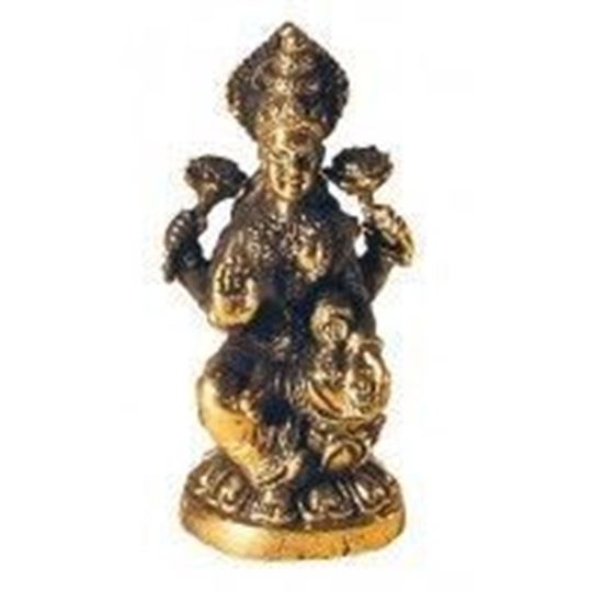 Image sur Lakshmi sitzend Messing 3cm