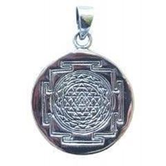 Bild von Anhänger Shri-Yantra Messing versilbert