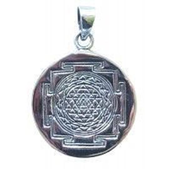 Picture of Anhänger Shri-Yantra Messing versilbert