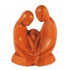 Picture of Heilige Familie Holz braun 10x14cm