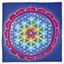 Bild von Wandbehang Blume des Lebens Rayon blau 50x50cm