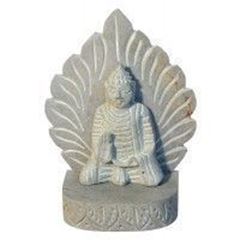 Bild von Buddha Statue Grey Stone 11x15cm