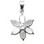 Immagine di Anhänger Perlmutt Blume 2cm Silber 925