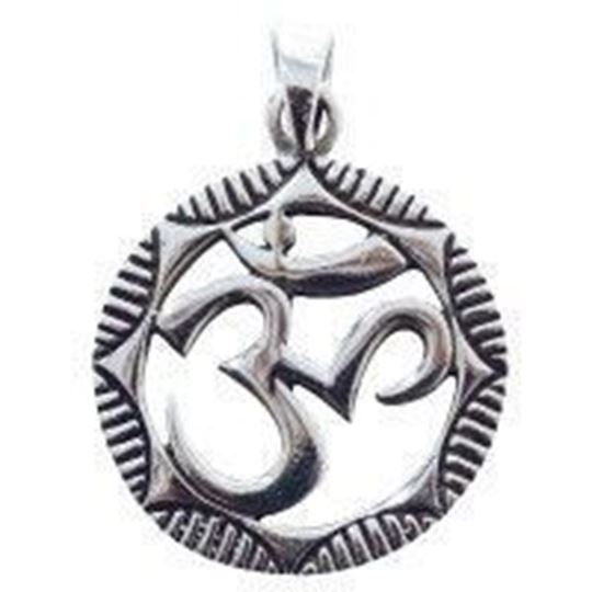 Image sur Anhänger Om im Lotus 2,5cm Silber 925 6,7g