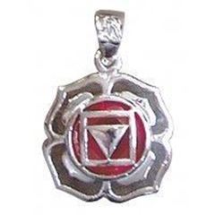 Immagine di Anhänger Muladhara Chakra Zirkon Silber 925 4,6g