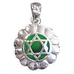 Immagine di Anhänger Anahatam Chakra Zirkon Silber 925 4,4g