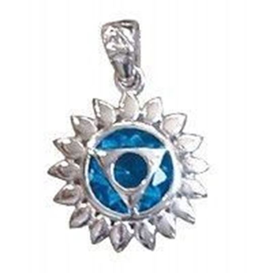 Bild von Anhänger Vishuddi Chakra Zirkon Silber 925 4,1g
