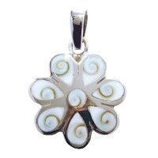 Picture of Anhänger Shivas Auge Blume 2cm Silber 925
