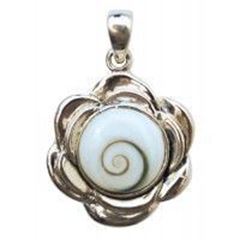 Bild von Anhänger Shiva Auge im Lotus 2,5cm Silber 925 7,1g