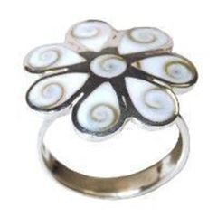 Bild von Ring Shivas Auge Blume Silber 925