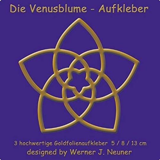 Bild von Die Venusblume - Goldfolienaufkleber 3erSet