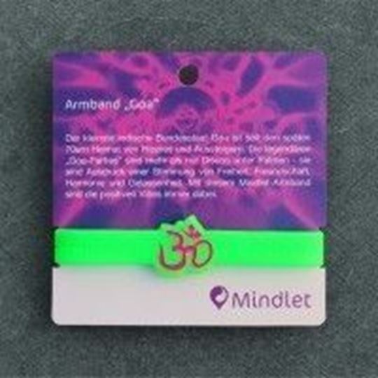 Bild von Mindlet Armband Goa Silikon neon grün