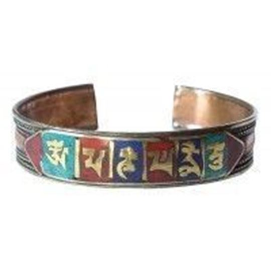 Image sur Armreif Om Mani Padme Hum Kupfer bunt 6cm