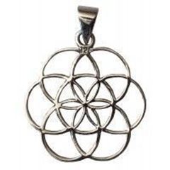 Bild von Anhänger Saat des Lebens Bronze versilbert 1,5g 2cm