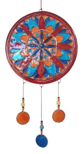 Immagine di Suncatcher Flower Mandala Resin multicolour 15x35cm