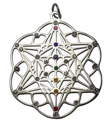 Picture of Anhänger Tetrastern mit 31 Zirkonia aus Edelstahl, 3cm