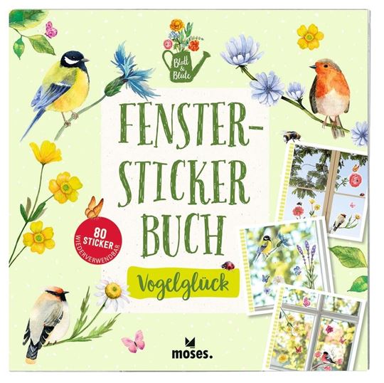 Bild von Blatt & Blüte Fenstersticker-Buch Vogelglück, VE-4