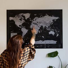 Bild von Miss Wood Poster Map - World - 100 x 70 Phantom