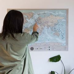 Picture of Miss Wood Poster Map - World - 100 x 70 Celestial