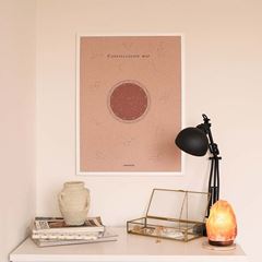 Picture of Miss Wood  Constellation Map - L Jupiter - White Frame