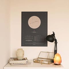 Picture of Miss Wood Woody Zodiac Map - L Aries - Moon - No Frame