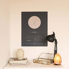 Picture of Miss Wood Woody Zodiac Map - L Cancer - Moon - No Frame