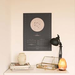 Picture of Miss Wood Woody Zodiac Map - L Libra - Moon - No Frame