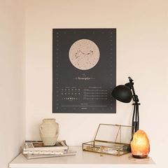 Picture of Miss Wood Woody Zodiac Map - L Scorpio - Moon - No Frame