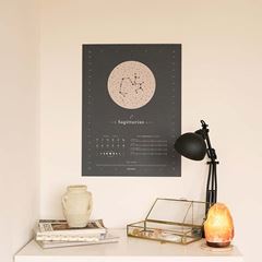 Picture of Miss Wood Woody Zodiac Map - L Sagittarius - Moon - No Frame