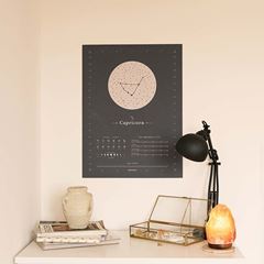 Picture of Miss Wood Woody Zodiac Map - L Capricorn - Moon - No Frame