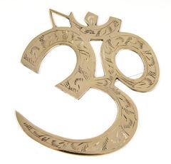 Bild von Om-Wandsymbol, Messing, 17 cm