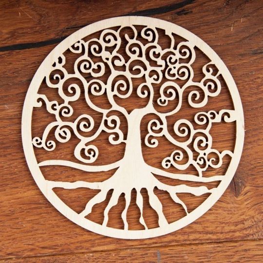 Immagine di Lebensbaum aus Holz, 12 cm