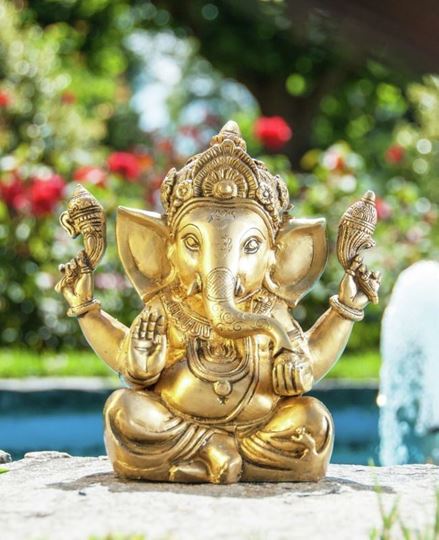 Image sur Ganesha aus Messing antik, 23 cm