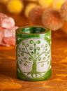 Image sur Aromalampe Yggdrasil-Lebensbaum aus Speckstein in grün