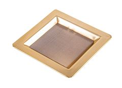 Immagine di Quadratisches Räuchersieb aus Edelstahl in gold