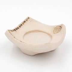 Immagine di Keramikständer Heilkräuterkerze, weiss Spirale