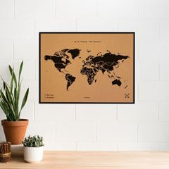 Picture of Woody Map XL - Black - Black Frame