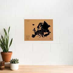 Image de Woody Map - Europe - L - Black