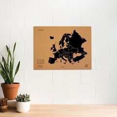 Image de Woody Map - Europe - XL - Black