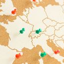 Bild von Woody Map - Europe - L - White - Frame White
