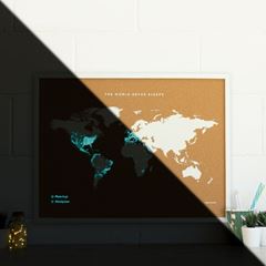 Picture of Woody Map Fluor Edition - XL - White Frame