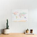 Bild von Woody Map - Watercolor - L - Retro