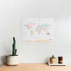 Image de Woody Map - Watercolor - L - Retro